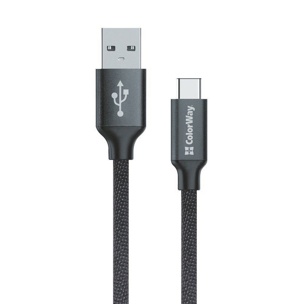 ColorWay USB Type-C 2.1A cable 1m Black