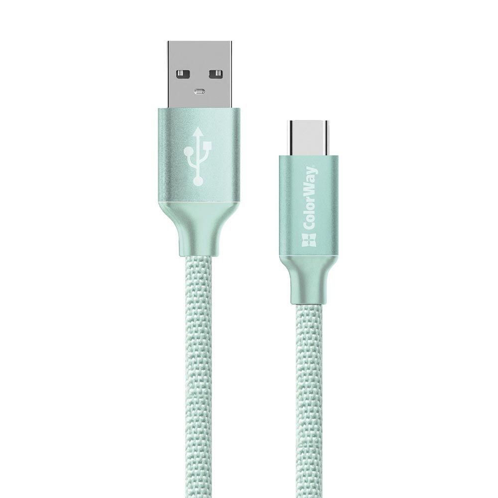 ColorWay USB Type-C 2.4A cable 2m Mint