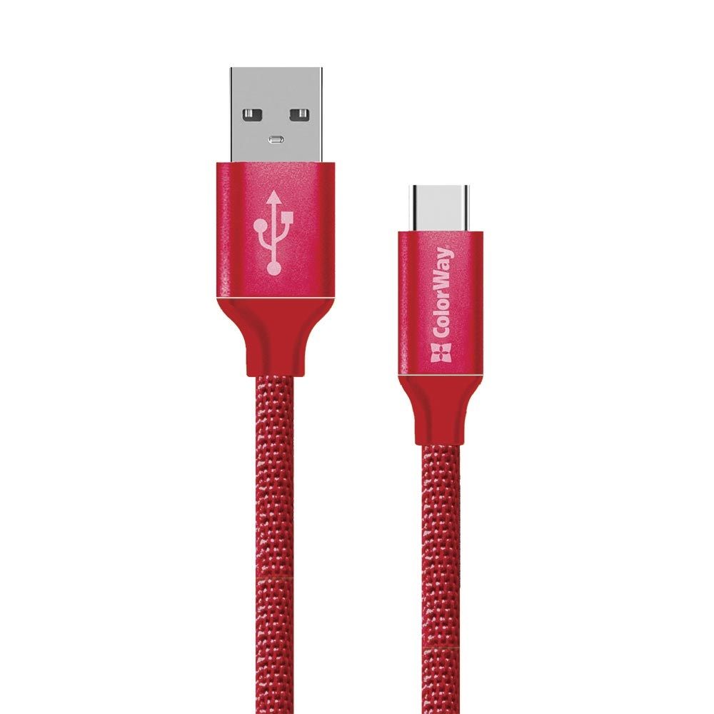 ColorWay USB Type-C 2.4A cable 2m Red