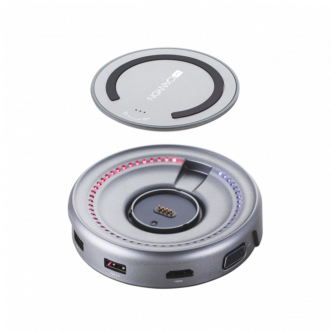 Canyon DS-7 USB Type-C Multiport Hub With Wireless Charger