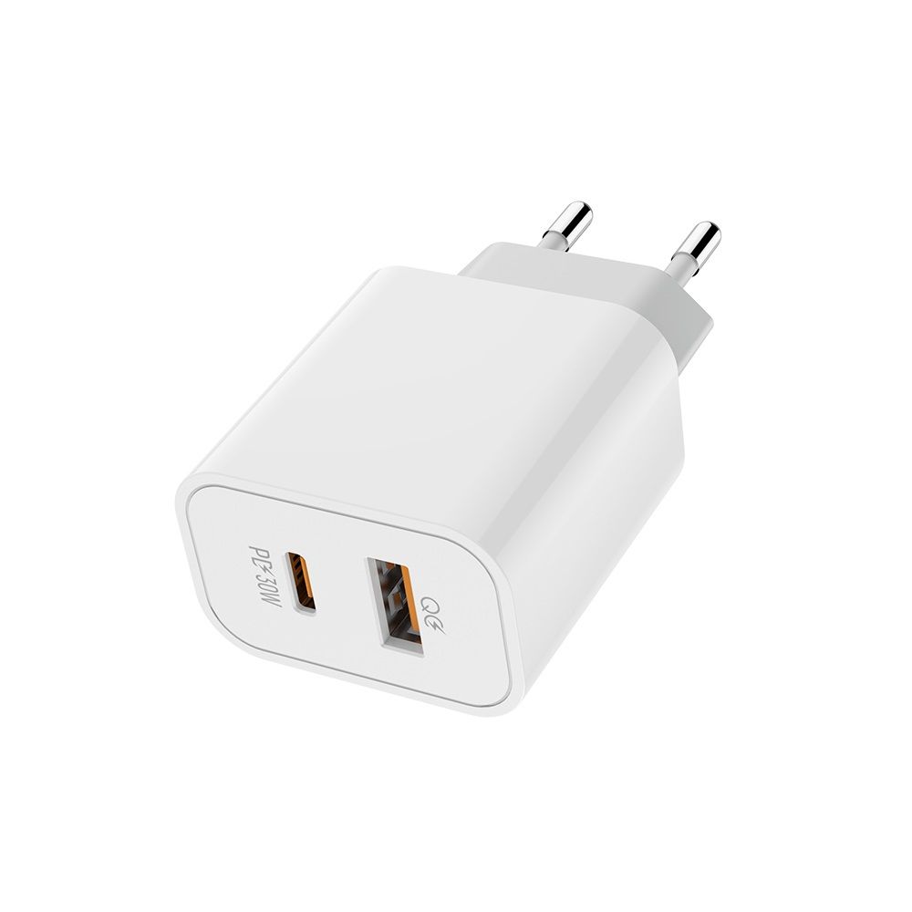 ColorWay USB töltő adapter Power Delivery Port PPS USB (Type-C PD + USB QC3.0) (30W) White