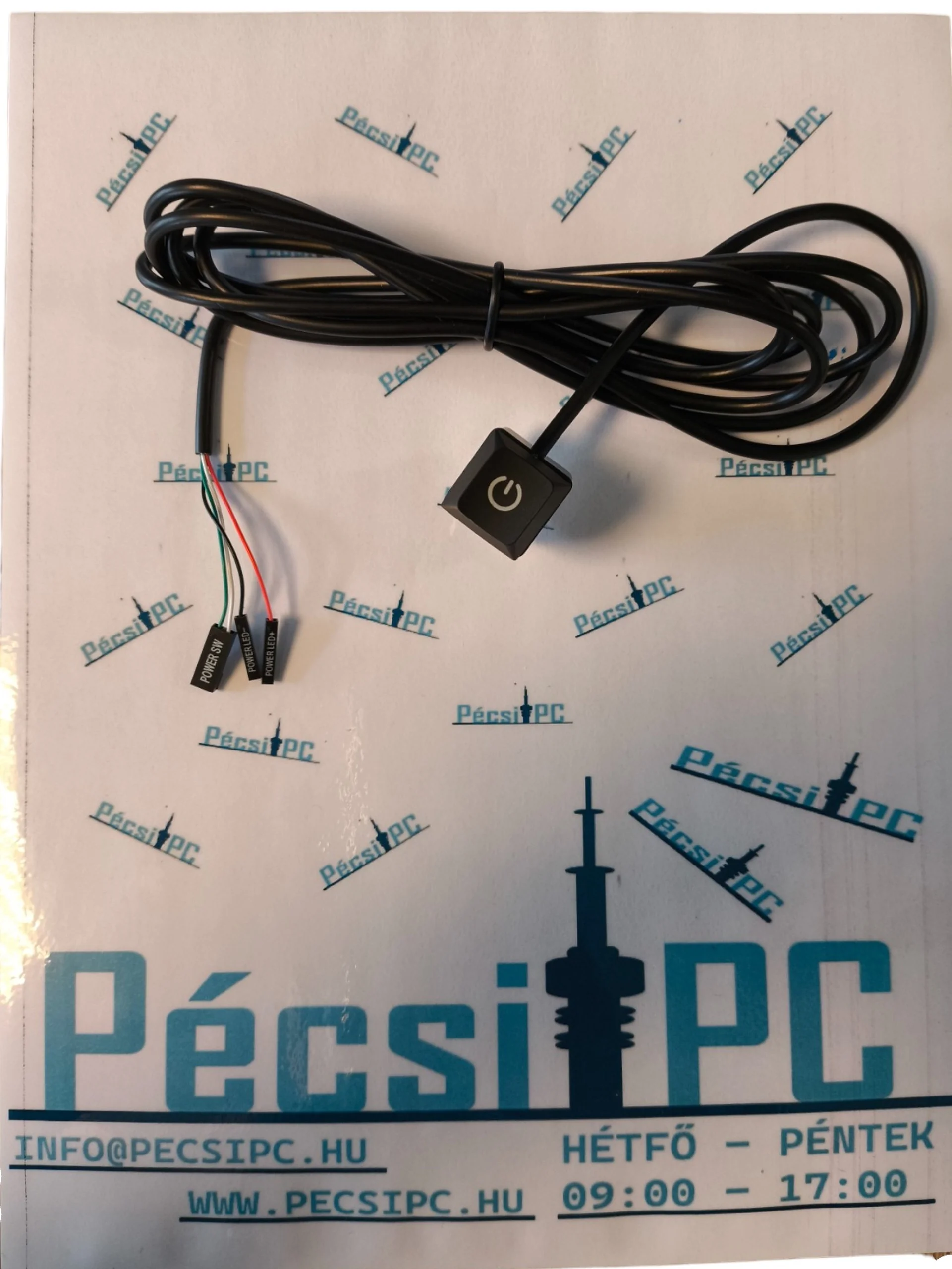 Pc külső bekapcsoló gomb fekete