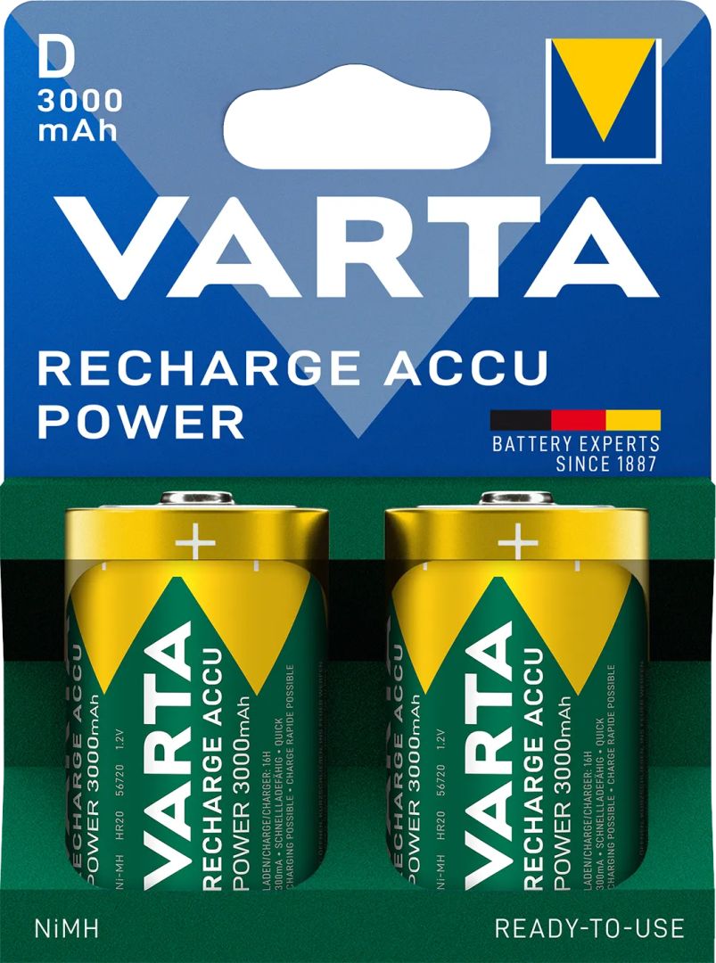 Varta 3000mAh D Ni-MH akkumulátor 2db/csomag
