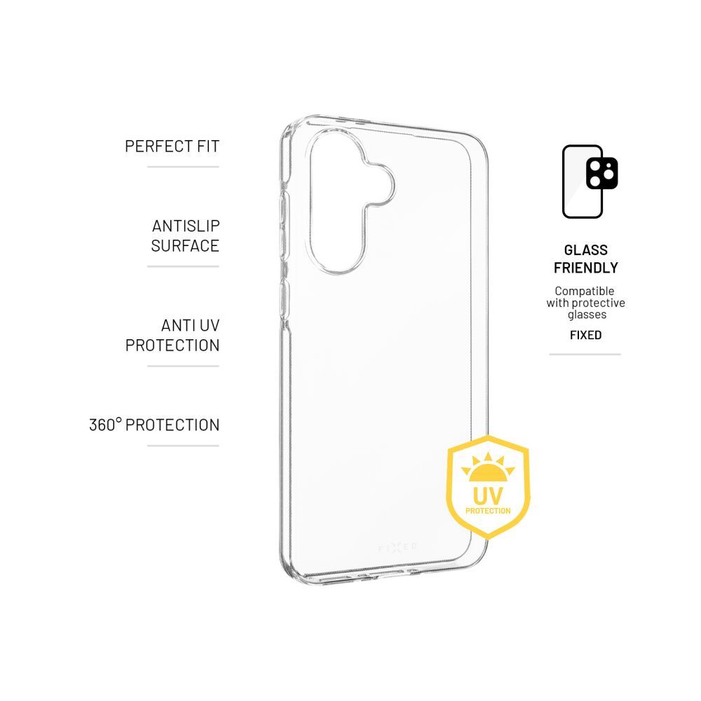 FIXED Slim AntiUV szilikon tok Samsung Galaxy A56 5G telefonhoz, átlátszó