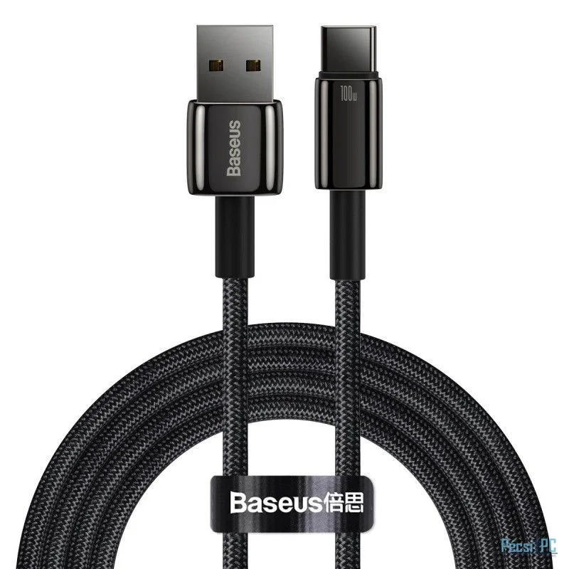 Baseus Tungsten Gold USB-A - USB-C 100W Cable 2m Black