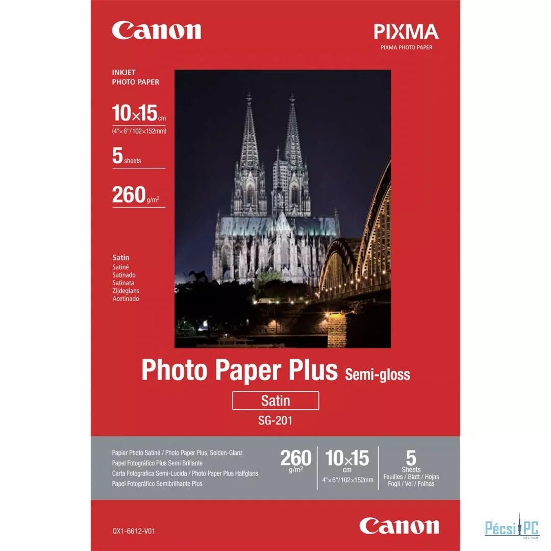 Canon SG-201 260g 10x15 5db Félfényes Fotópapír