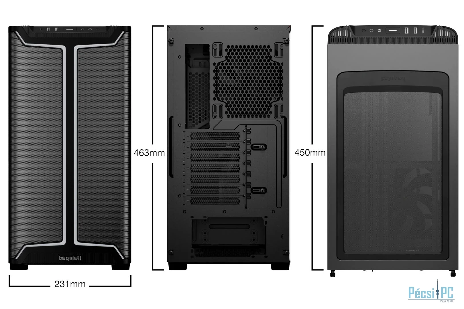 Be quiet! Pure Base 501 DX Tempered Glass Black