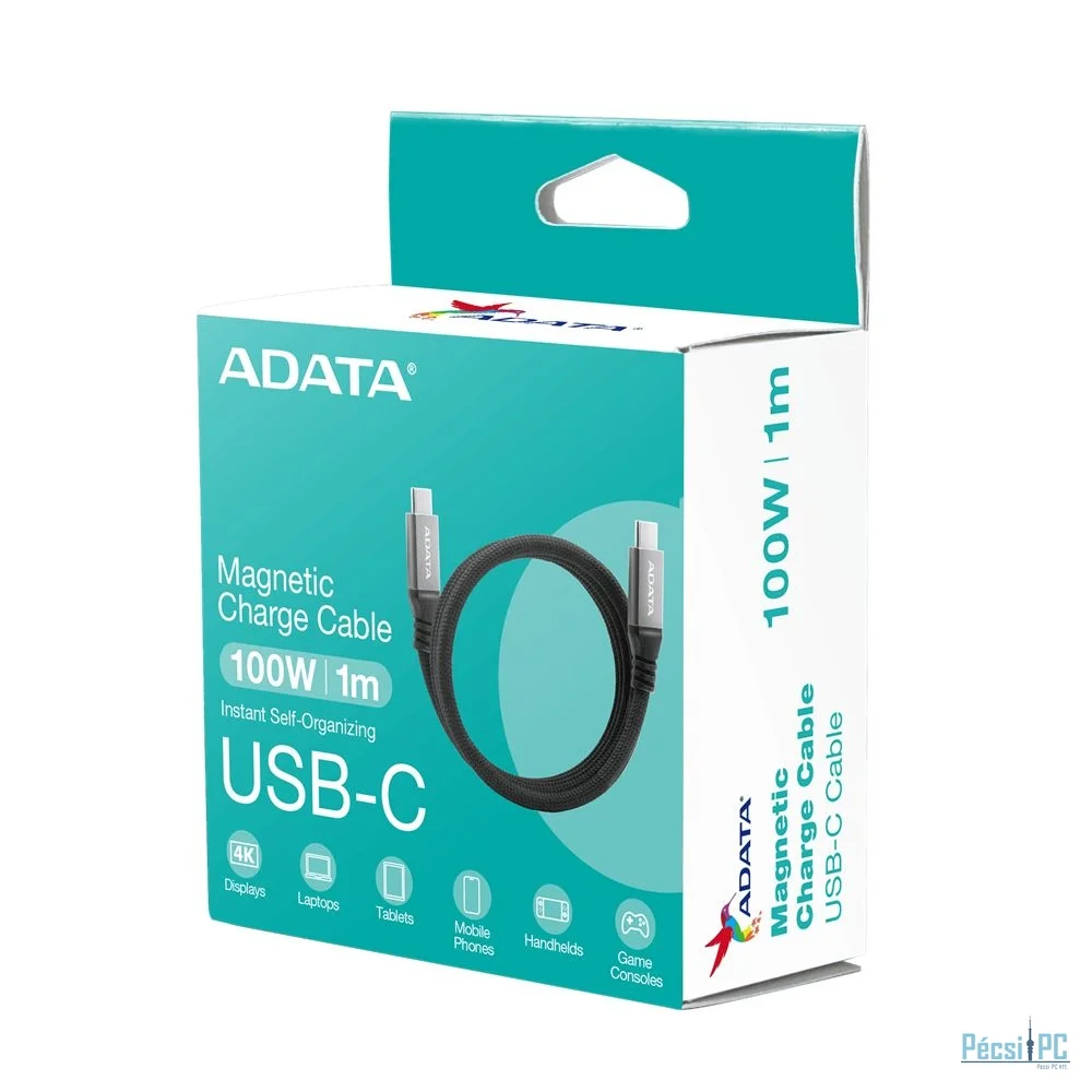 A-Data USB-C to USB-C Magnetic Cable 1m Black