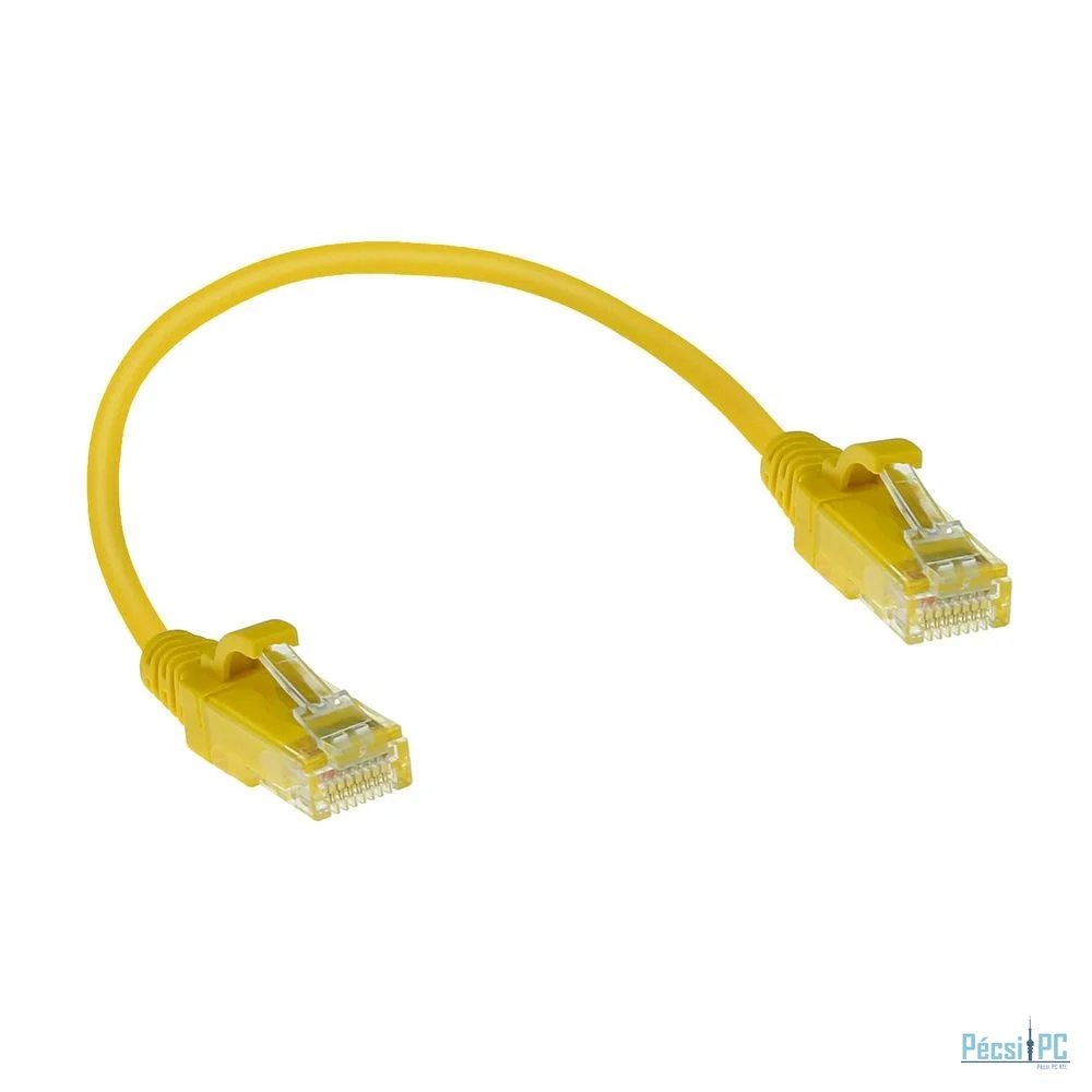 ACT CAT6 U-UTP Patch Cable 0,15m Yellow