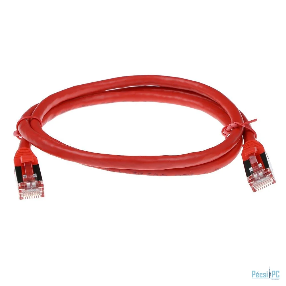ACT CAT6A S-FTP Patch Cable 1m Red