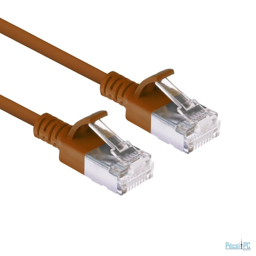 ACT CAT6A U-FTP Patch Cable 1m Brown