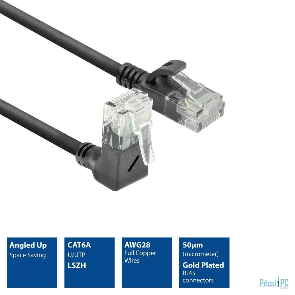 ACT CAT6A U-UTP Patch Cable 3m Black