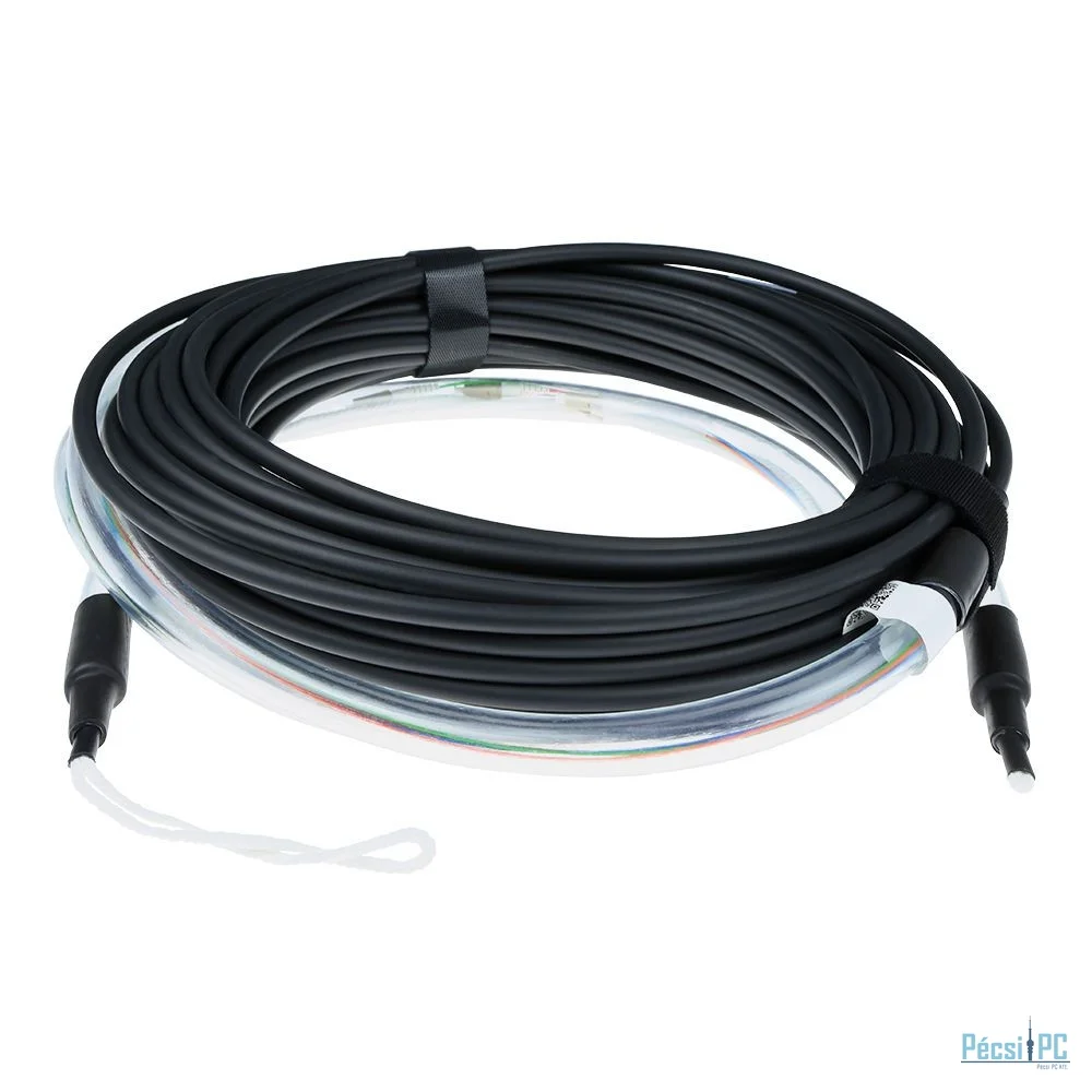 ACT Multimode 50/125 OM3 indoor/outdoor cable 8 fibers with LC connectors 150m Black