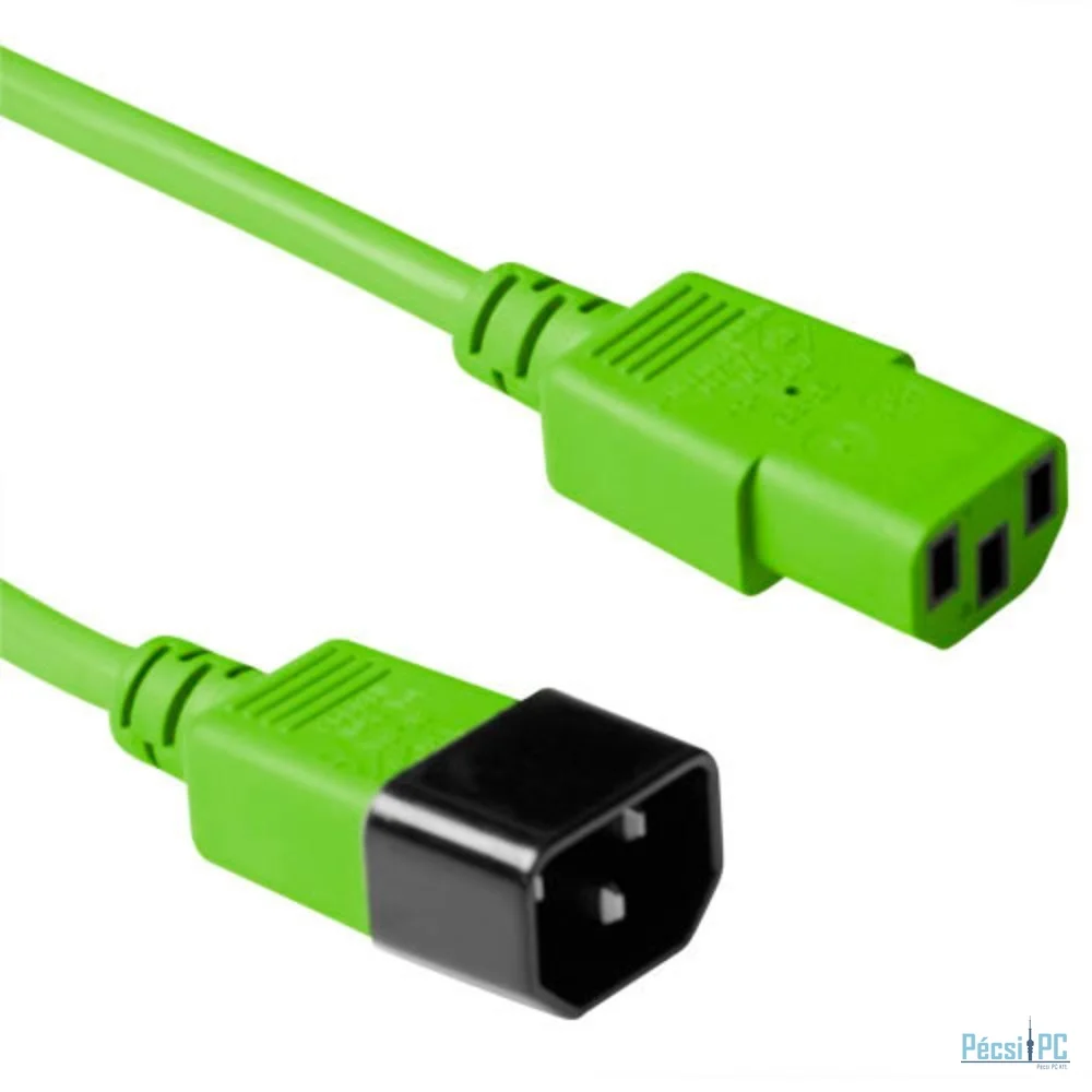 ACT Powercord C13 - C14 5m Green