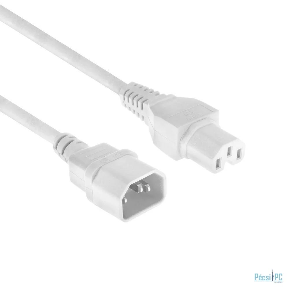 ACT Powercord C14 - C15 0,6m White