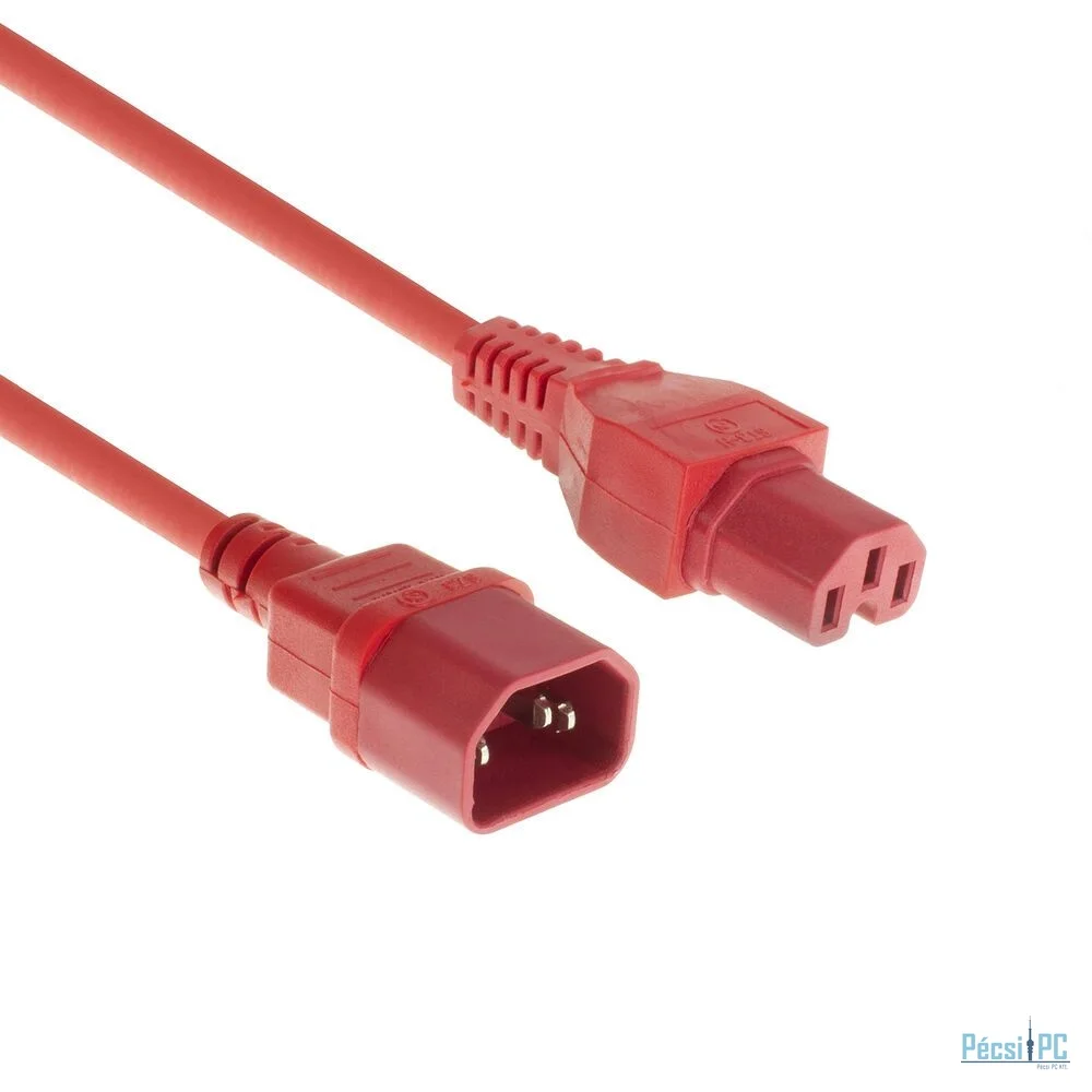 ACT Powercord C14 - C15 5m Red