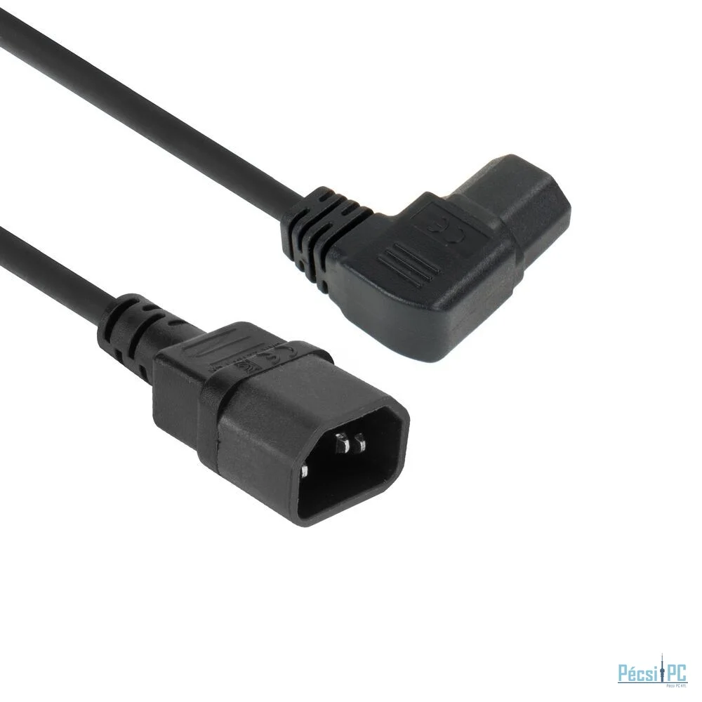 ACT Powercord C14 - C15 (angled left) 2m Black