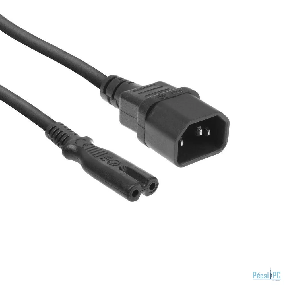 ACT Powercord C14 - C7 0,2m Black