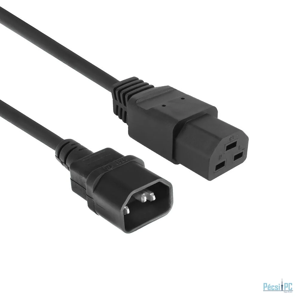 ACT Powercord C14 male- C21 famale 1m Black