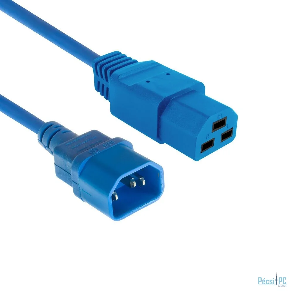 ACT Powercord C14 male- C21 famale 2m Blue