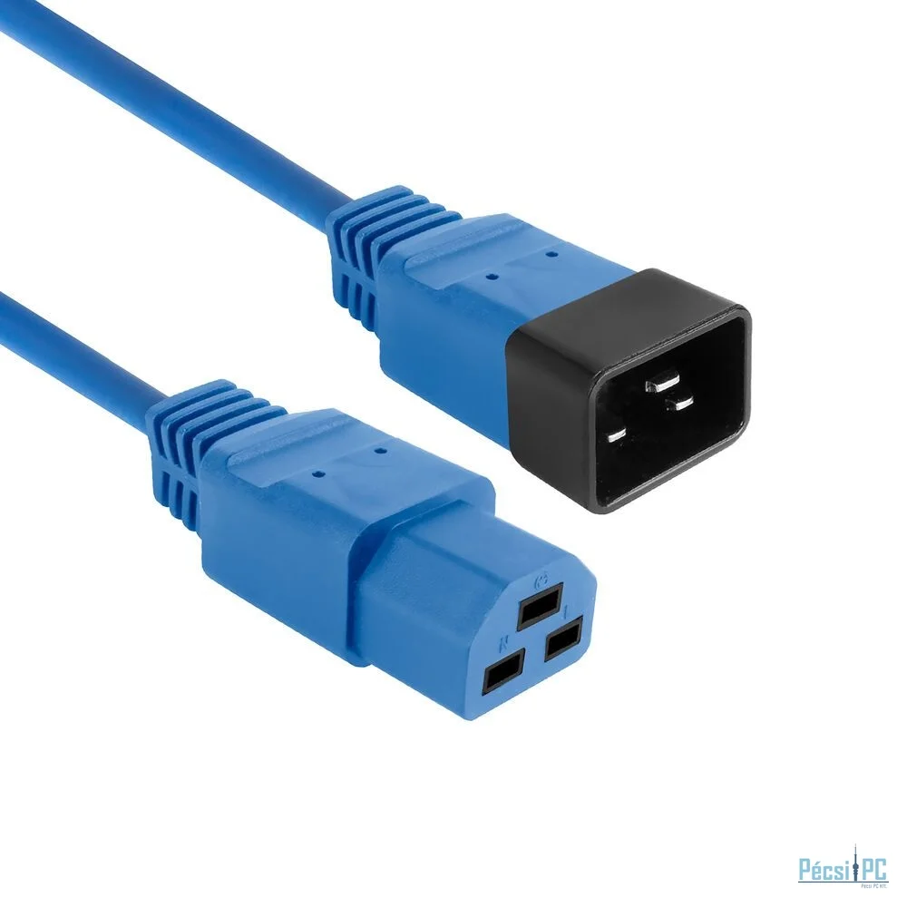 ACT Powercord C20 male - C21 famale 1m Blue