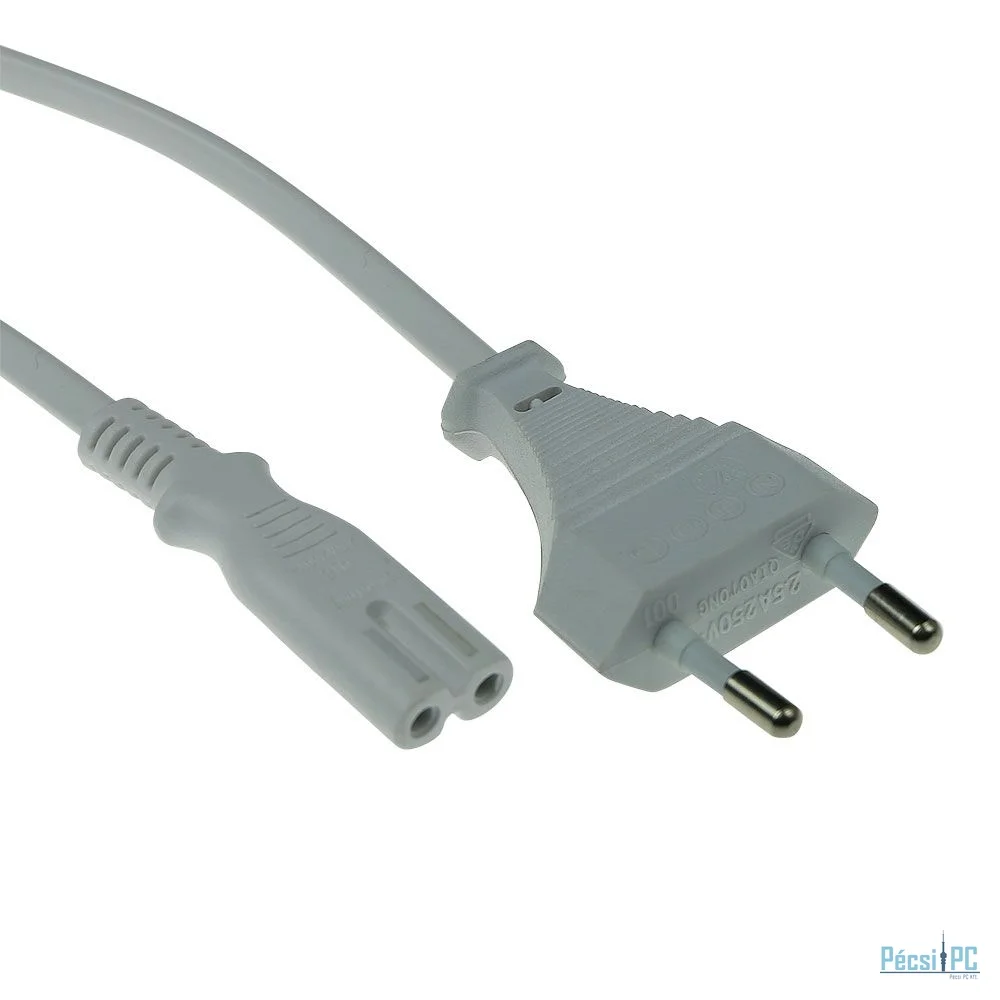 ACT Powercord Euro male - C7 female 1,5m White