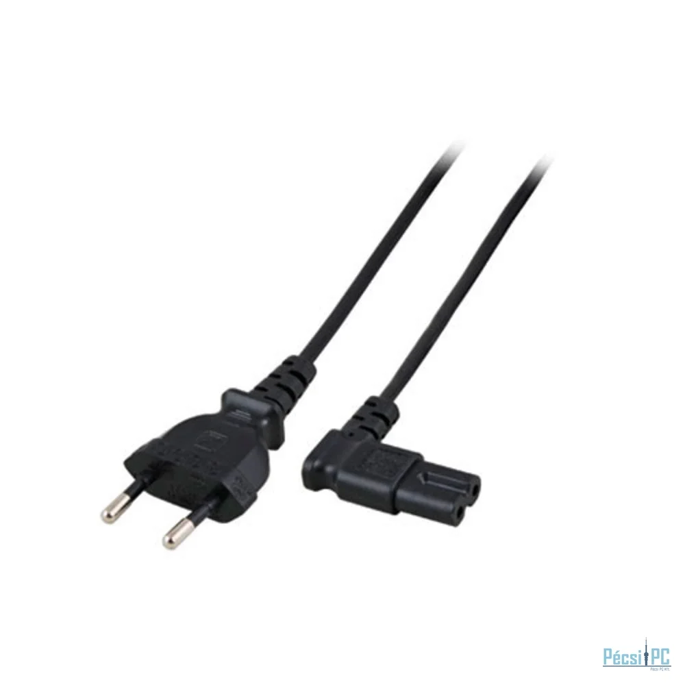 ACT Powercord Euro male - C7 female (angled left/right) 1m Black