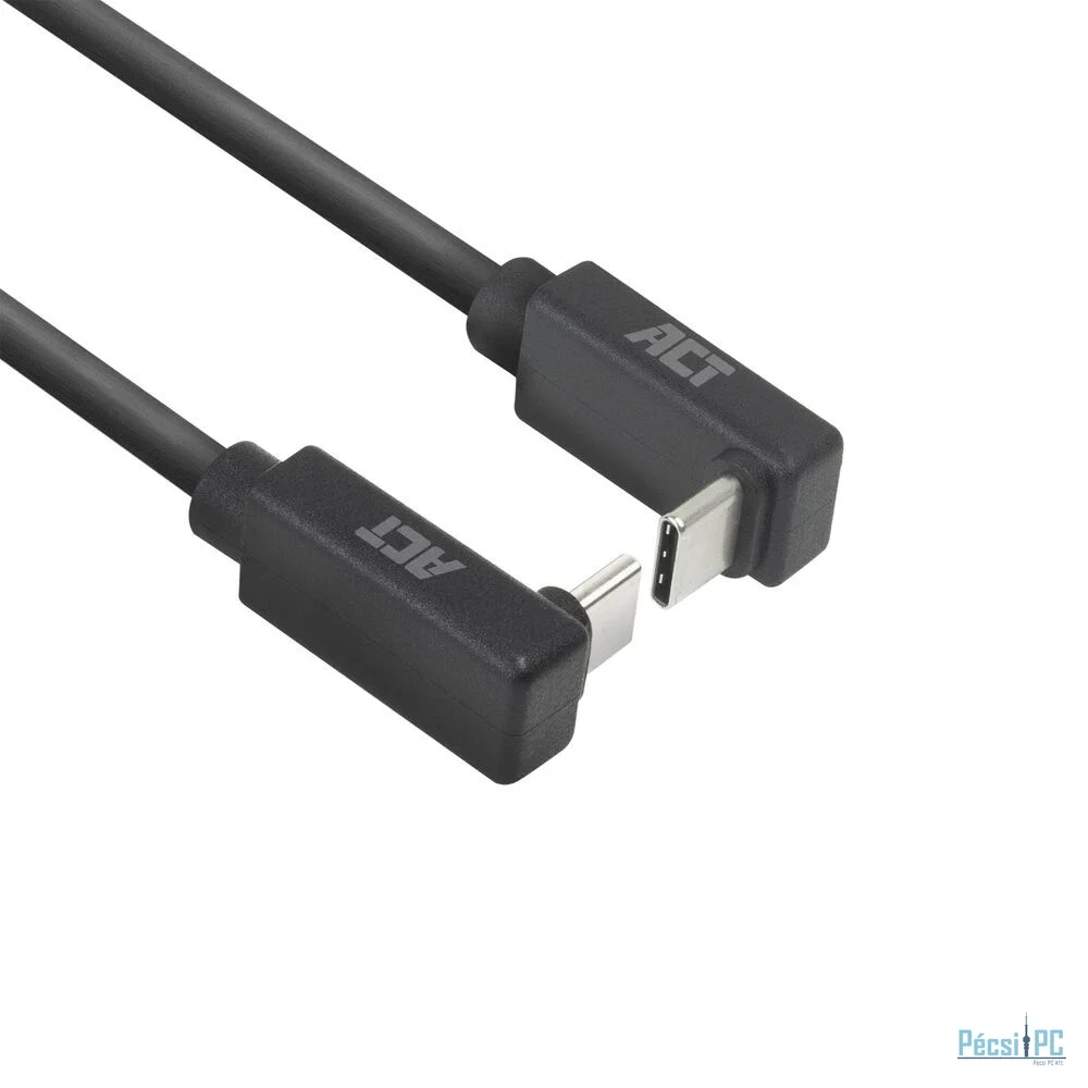 ACT USB 3.0 60W USB Type-C (up/down angled) to USB Type-C (up/down angled) 2m Black