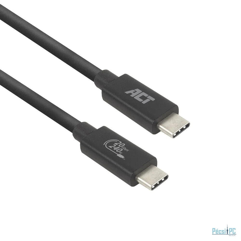 ACT USB4 20Gbps 240W USB Type-C Cable USB-IF certified 2m Black