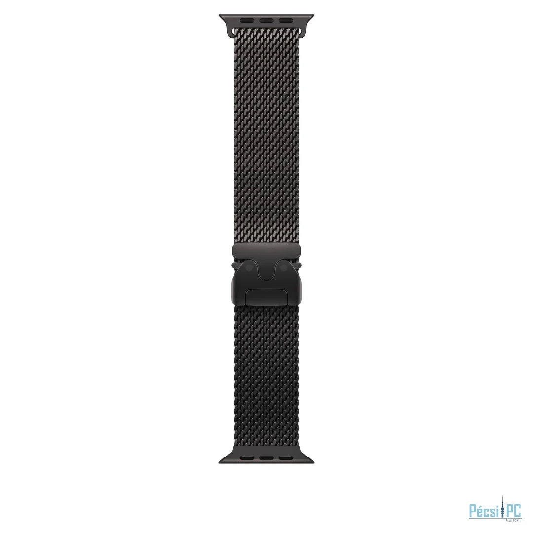 Apple Watch 49mm Loop: Medium Titanium Milanese Loop Black