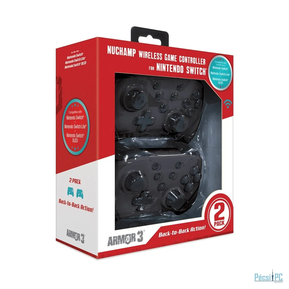 ARMOR3 NuChamp Nintendo Switch Gamepad Black (2pack)