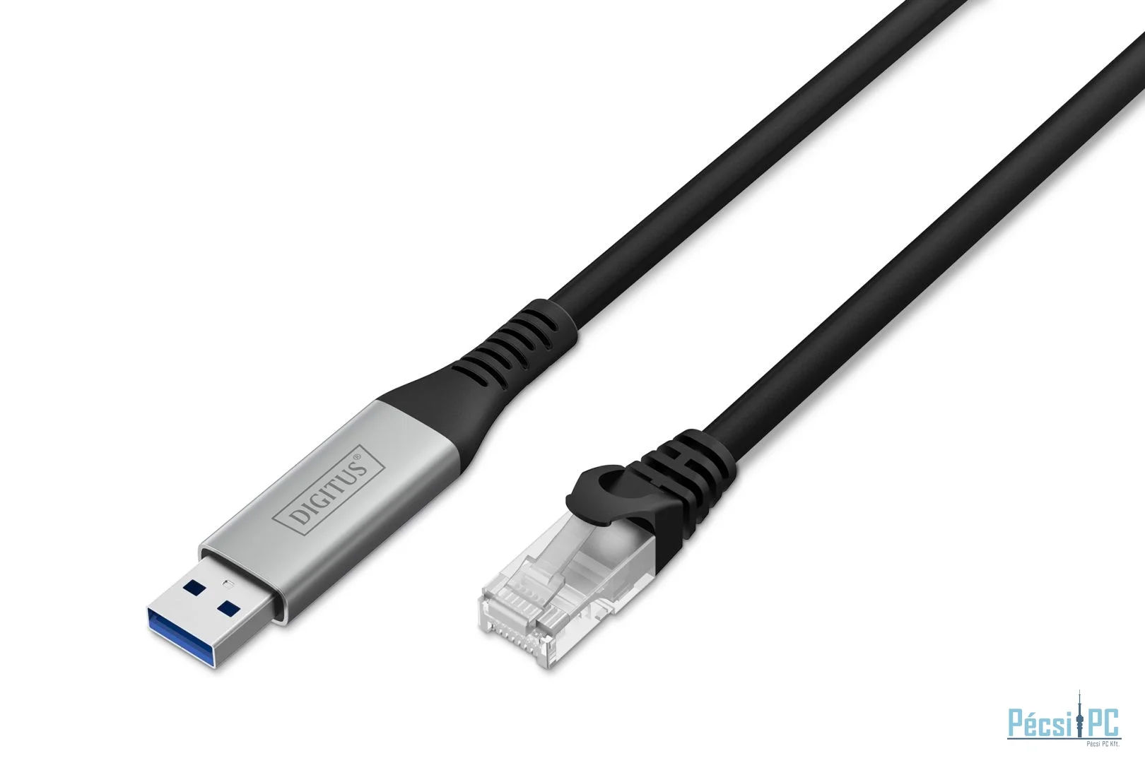 Assmann USB3.2 Gen1 - RJ45 CAT6A S/FTP Ethernet cable 1Gbit/s,10m Black