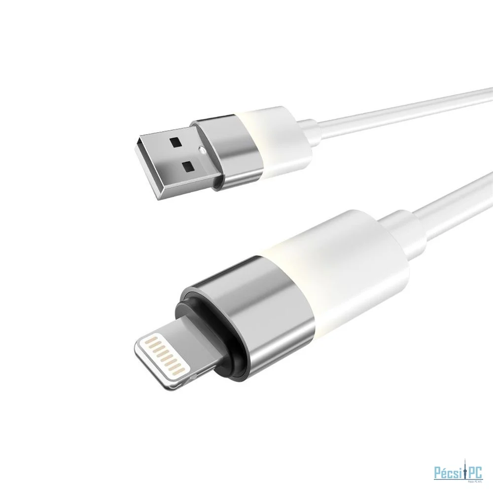 Avax CB310 GLOWY USB-A - Lightning cable 1m White