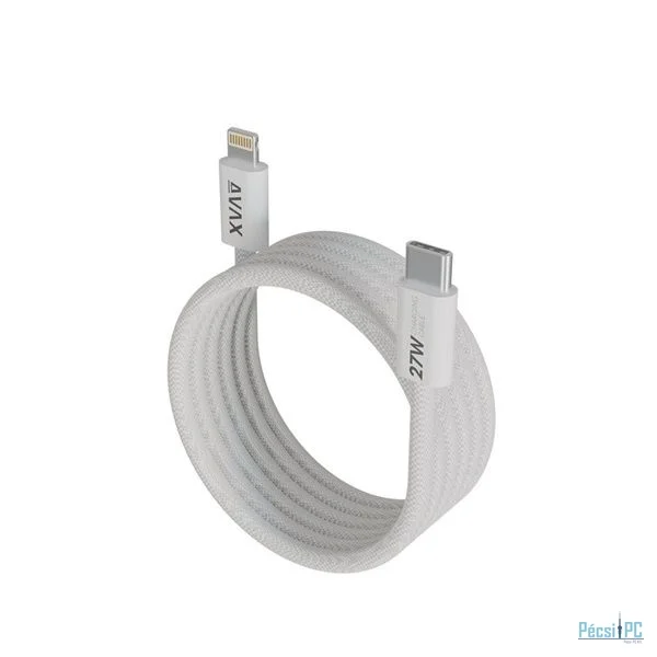 Avax CB611W MAGNETY 27W USB-C - Lightning Magnetic Charger 1m White