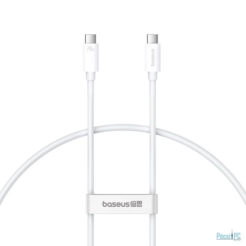 Baseus 240W Type-C to Type-C 8K 60HZ Full-Function Fast Charging cable 1m Moon White