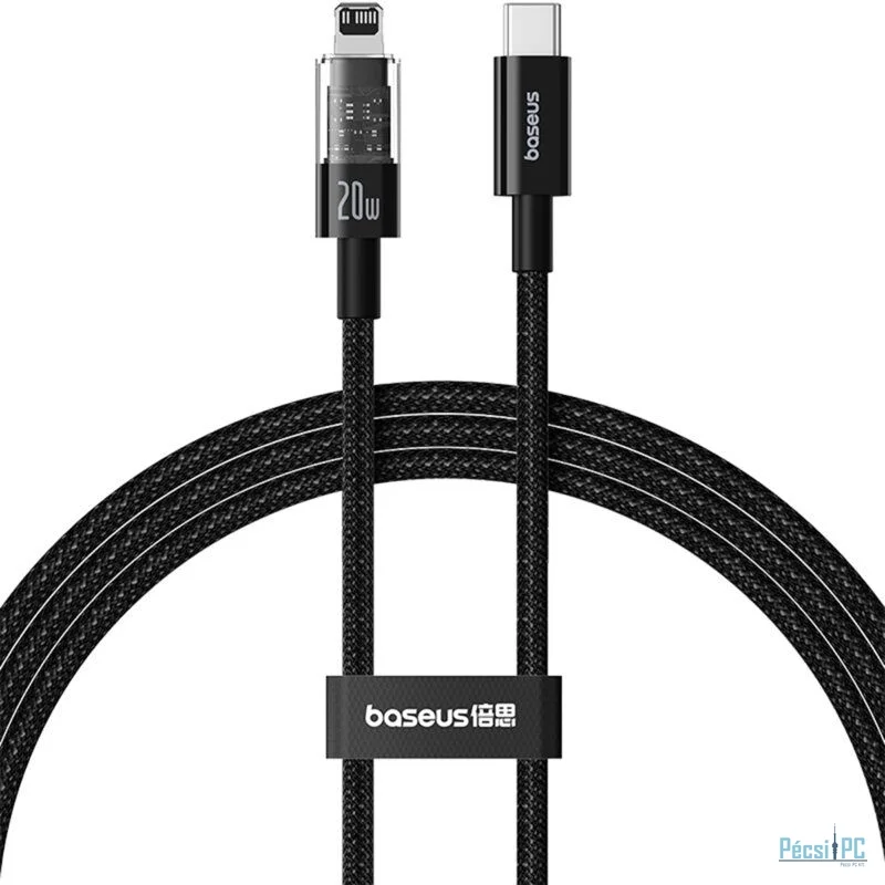Baseus Gem USB-C to iP lightning fast charging cable 20W 1m Black
