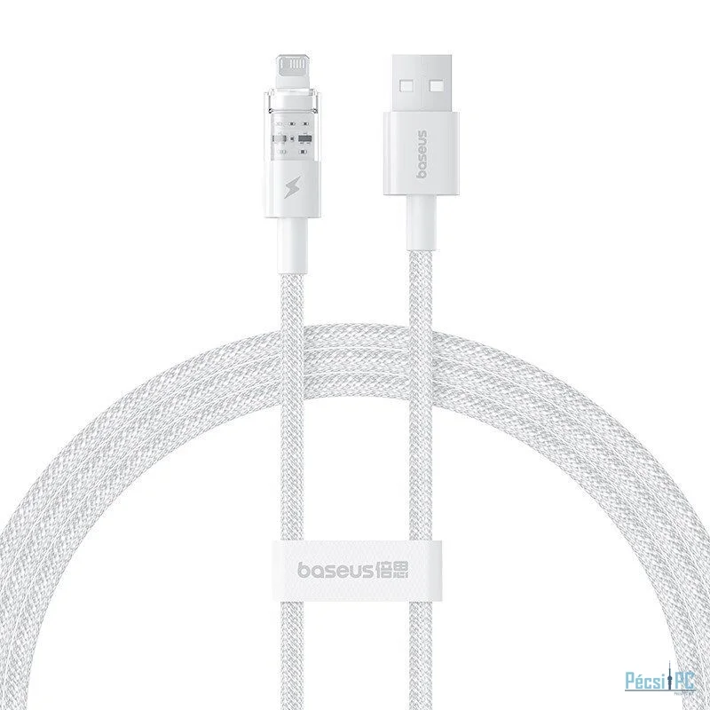 Baseus Gem USB to IP lightning 2.4A fast charging cable 1m White