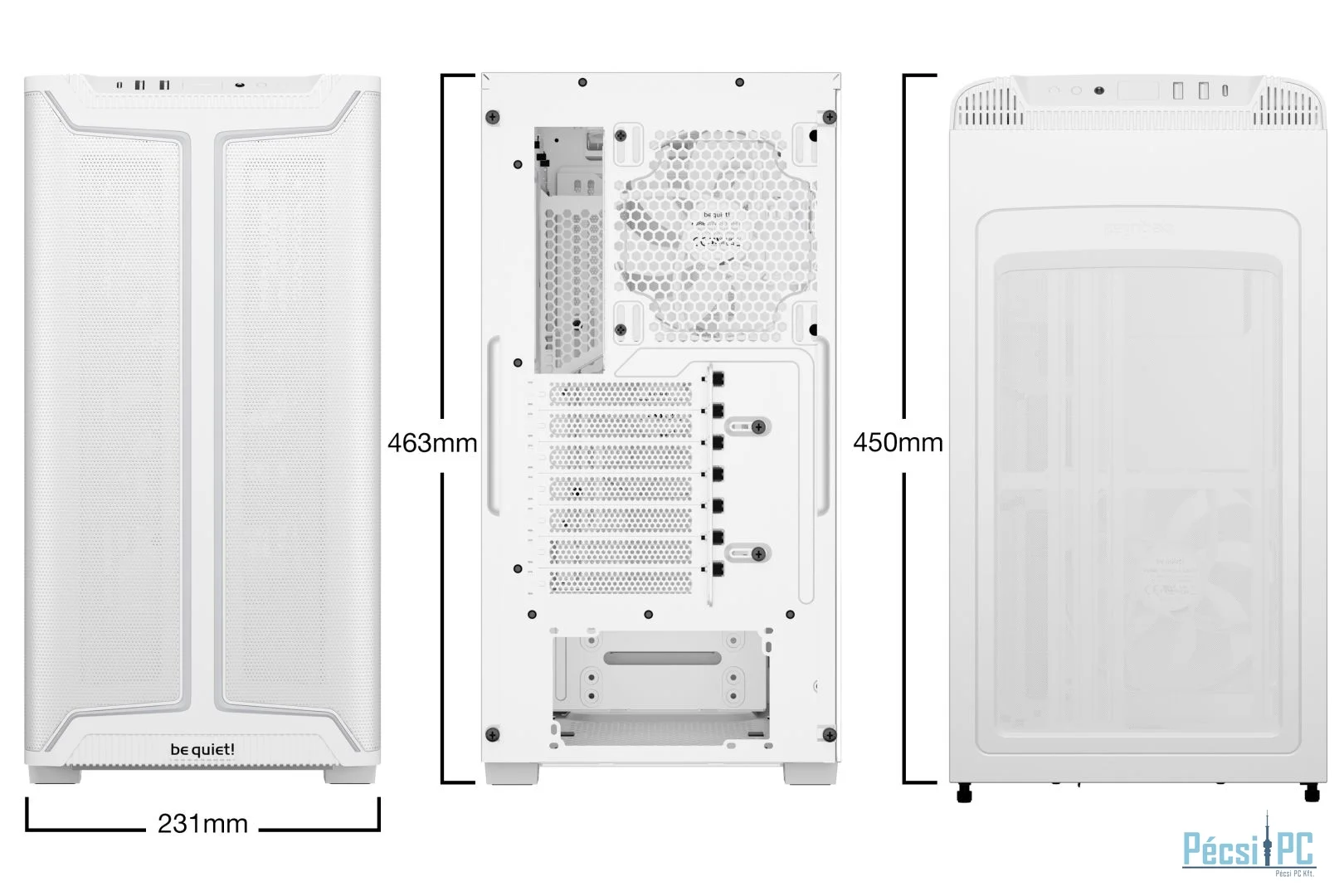 Be quiet! Pure Base 501 DX  Tempered Glass White