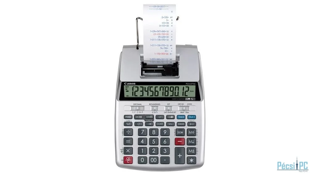 Canon P23-DTSC II Asztali szalagos számológép Grey