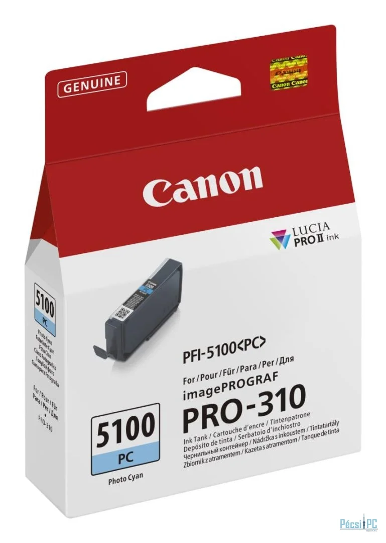 Canon PFI-5100 Photo Cyan tintapatron