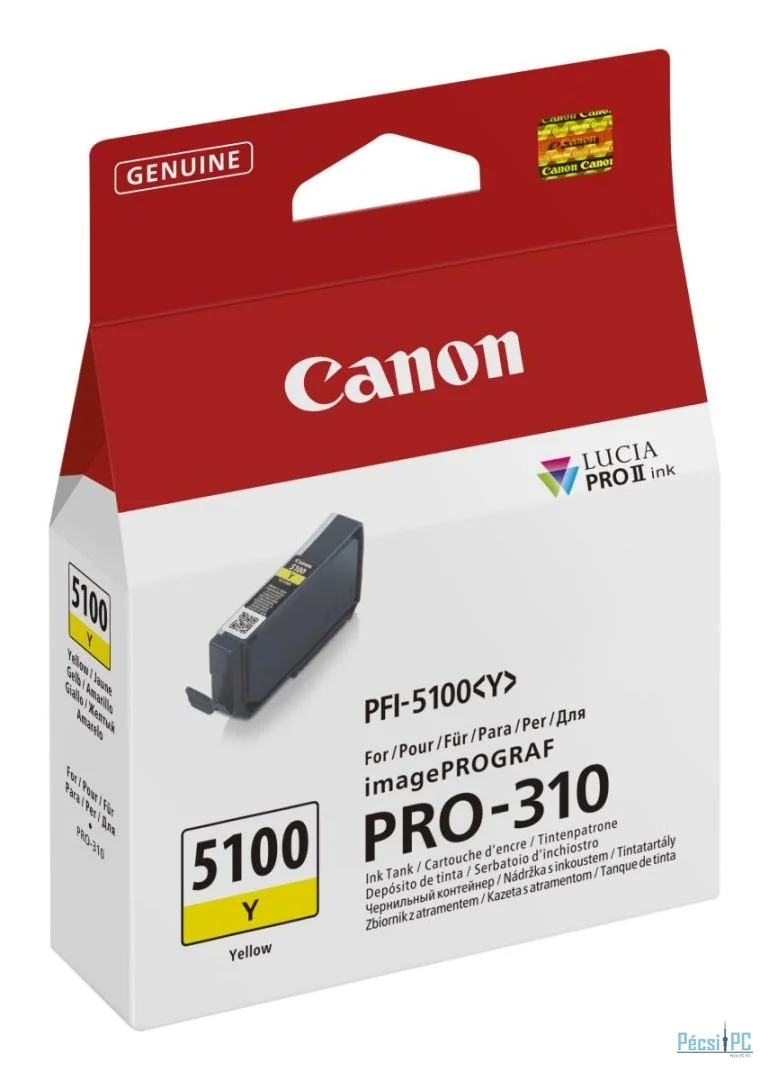 Canon PFI-5100 Yellow tintapatron