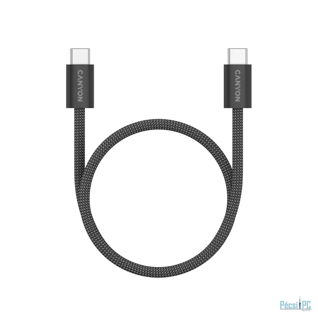 Canyon CND-CCMG60AB15B OnWire 60MG C-C 60W Magnet Braided cable 1m Black