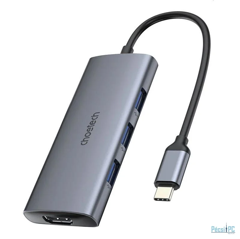 Choetech  HUB-M19 7in1 Multiport USB-C Notebook Docking Grey