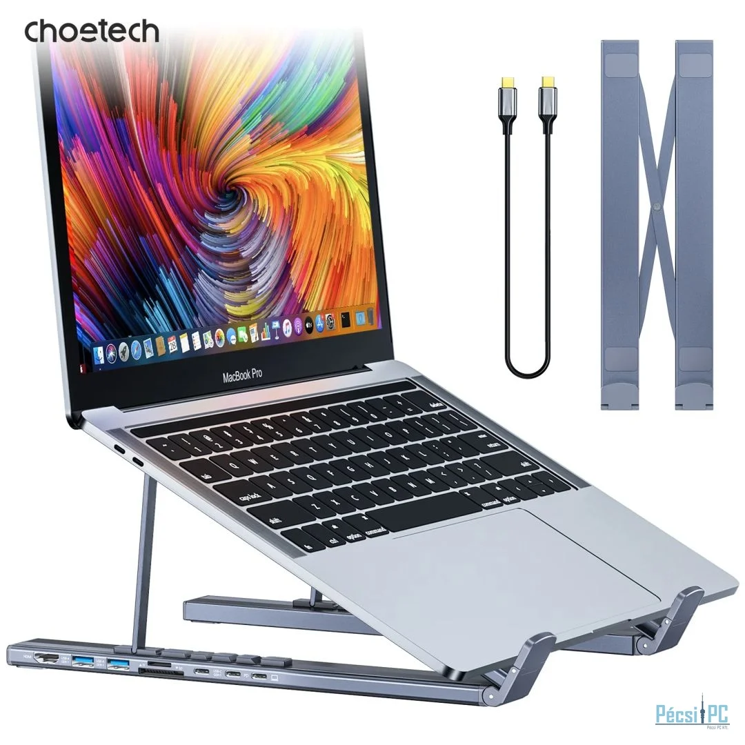 Choetech  HUB-M48 Choetech 7-in-1 Type-C to HDMI HUB Stand Grey