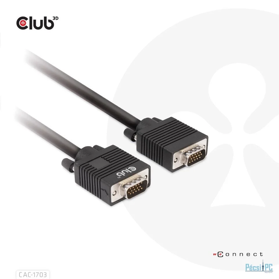 Club3D VGA Bidirectional cable 3m Black