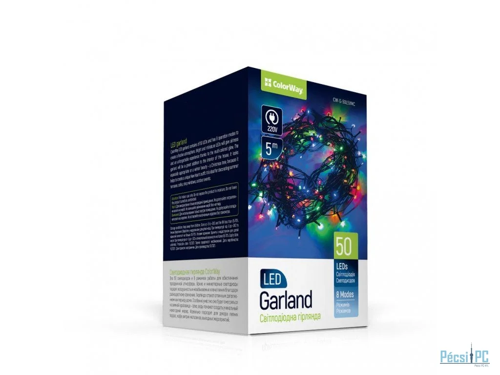 ColorWay LED garland СolorWay LED 50, 5м (8 functions) multicolor USB