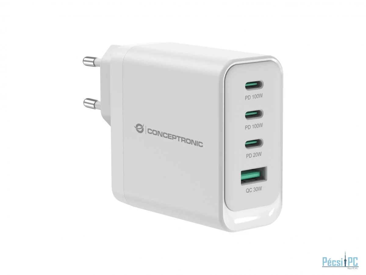 Conceptronic  ALTHEA22W100 4-Port 100W GaN USB PD Charger White