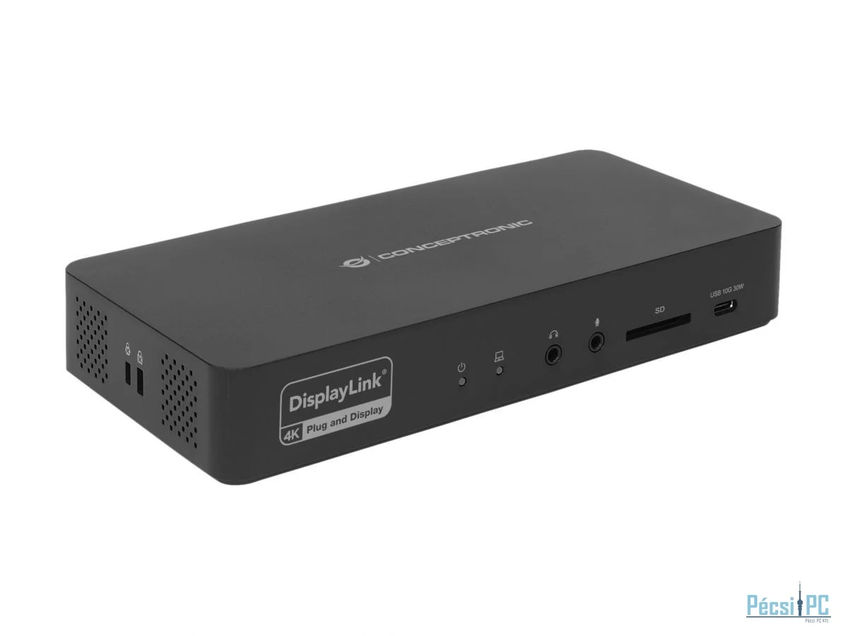 Conceptronic  DONN31B 17-in-1 DisplayLink Docking Station USB 3.2 Gen 2