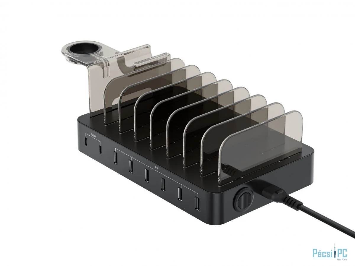 Conceptronic  OZUL02B 75W 8-Port USB PD Charging Station