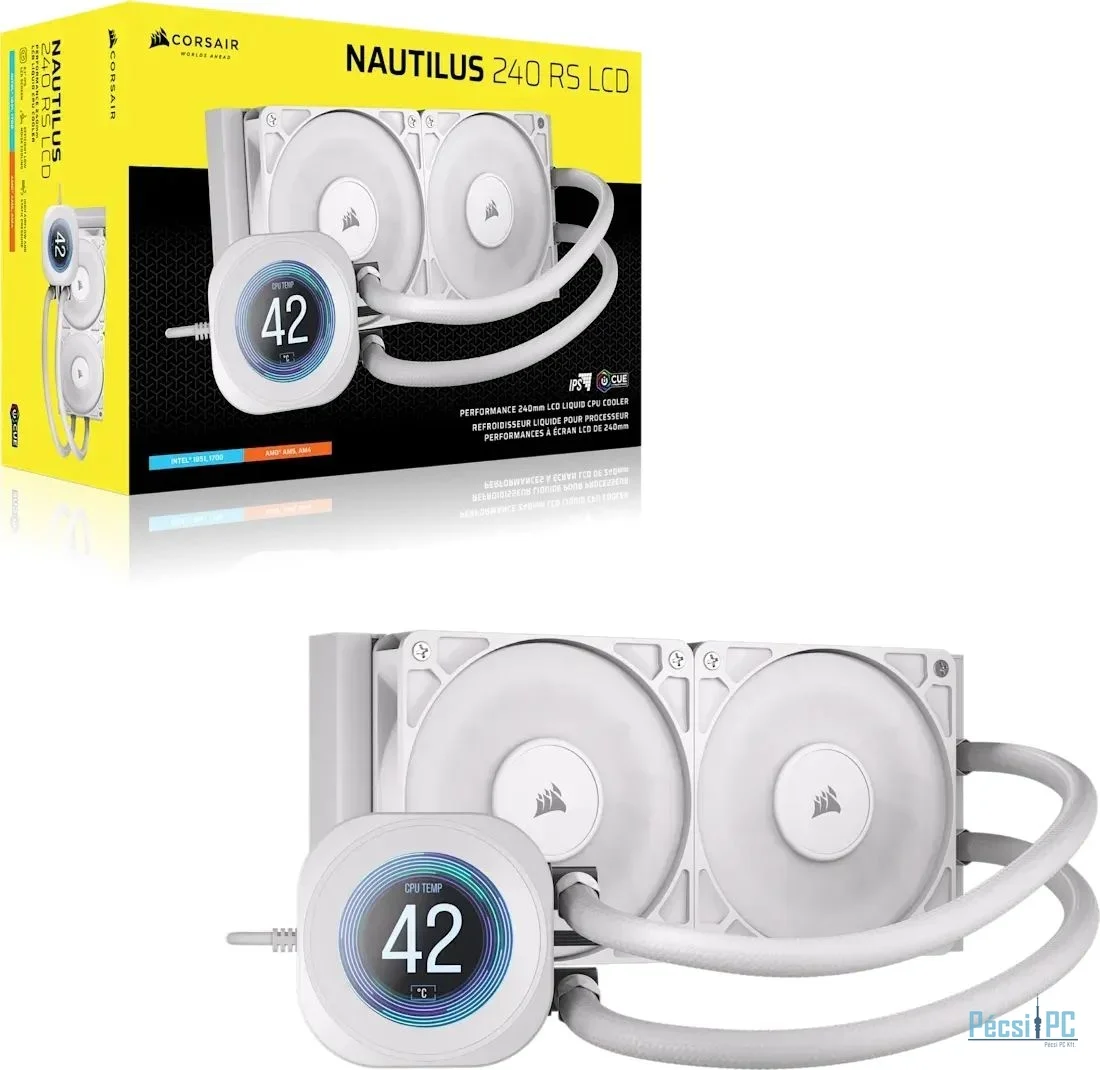 Corsair Nautilus 240 RS LCD Liquid CPU Cooler White